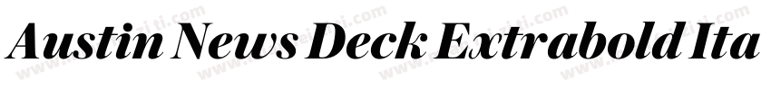 Austin News Deck Extrabold Italic字体转换